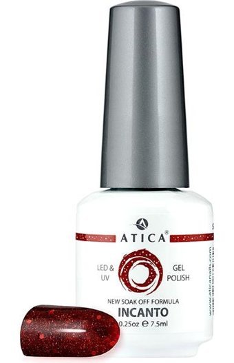 Atica 137 Bordo - Kırmızı Işıltılı Kalıcı Simli Oje