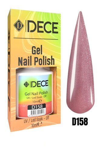 Dece D158 Mürdüm Sedefli Kalıcı Simli Oje