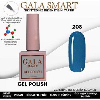 Gala Smart Klasik Seri 208 Lacivert Parlak Kalıcı Oje