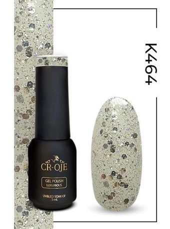 Cr-Oje K464 Gri Işıltılı Kalıcı Simli Oje