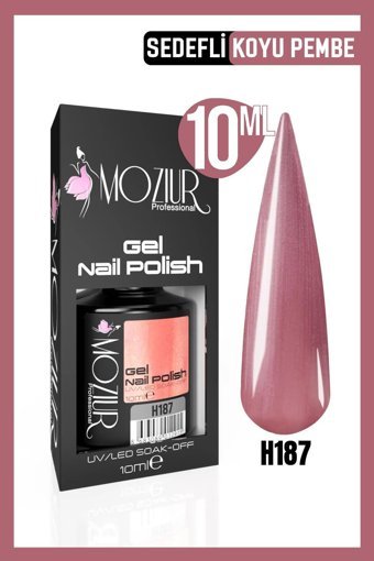 Moziur H187 Pembe Sedefli Kalıcı Oje
