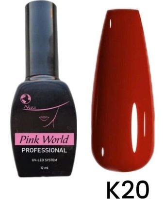 Pink World K20 Bordo Parlak Kalıcı Oje