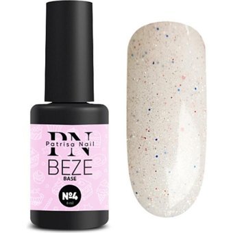 Patrisa Nail Beze Base 4 Beyaz Işıltılı Kalıcı Simli Oje