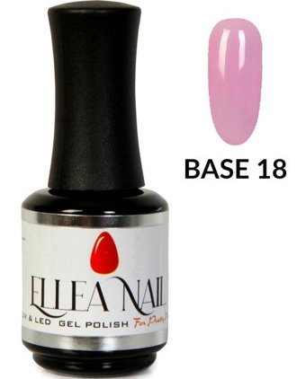Ellea Nail Base 18 Pembe Parlak Kalıcı Jel Oje