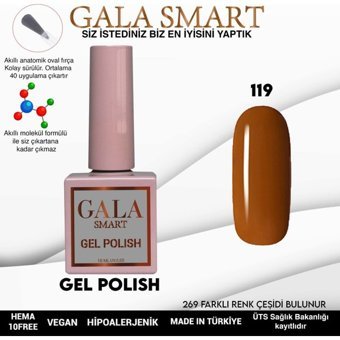 Gala Smart Klasik Seri 119 Kahverengi Parlak Kalıcı Oje