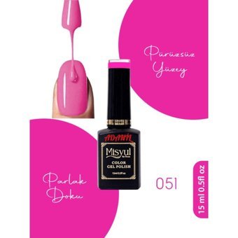 Adanil Misyul Profesyonel 051 Pembe Mat Kalıcı Oje