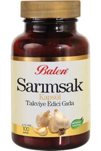Balen Sarımsak Aromalı Yetişkin Bitkisel Besin Desteği 100 Kapsül