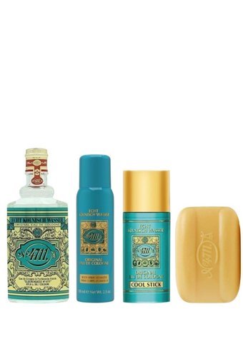 Echt Kölnisch Wasser No 4711 Original Eau De Cologne 4 Parça Erkek Parfüm Deodorant Seti EDC 200 ml + Stick 20 ml + Body Sprey 100 ml + Sabun