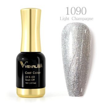 Venalisa Uv Led Light Campagne 1090 Gümüş Işıltılı Kalıcı Simli Oje