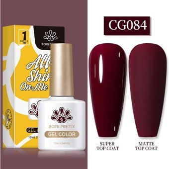 Born Pretty Silky White Serisi CG084 Mor Mat Kalıcı Oje