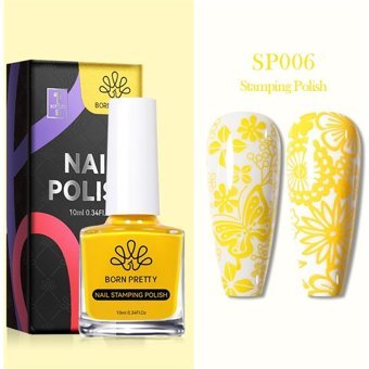 Born Pretty Nail Stamping SP006 Sarı Parlak Kalıcı Oje