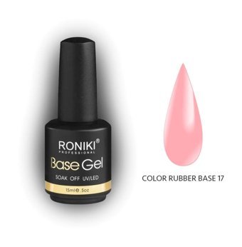 Roniki Color Rubber Base 17 Pembe Parlak Kalıcı Oje