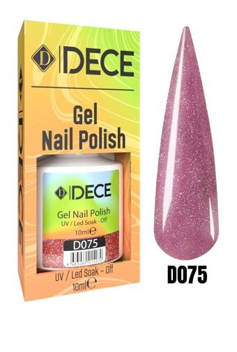Dece D075 Mürdüm Işıltılı Kalıcı Simli Oje