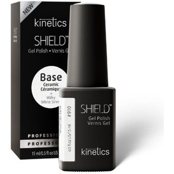 Kinetics Shield Base Milky White Silver 910 Beyaz Parlak Kalıcı Oje