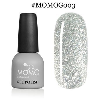 Momo G003 Gümüş Işıltılı Kalıcı Simli Oje