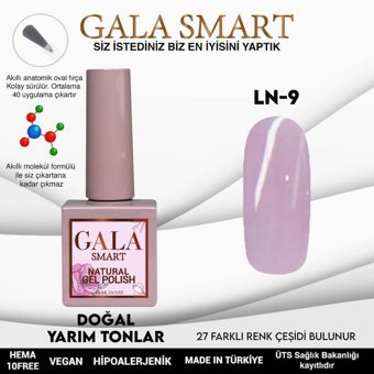 Gala Smart Natural LN9 Lila Parlak Kalıcı Simli Oje
