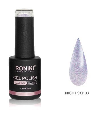 Roniki Light Bulb Cat Eye 03 Gümüş Işıltılı Kalıcı Simli Oje