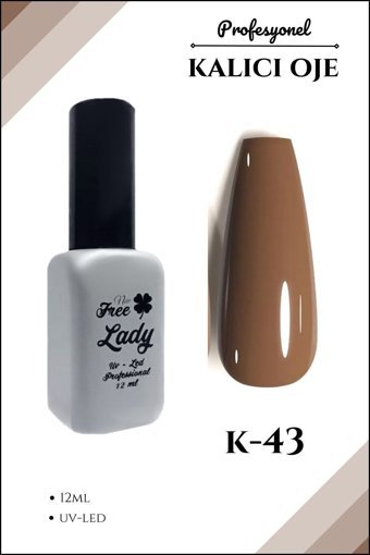 Freelady K-43 Kahverengi Parlak Kalıcı Oje