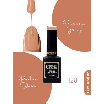 Misyul Nail Art 128 Pembe Parlak Kalıcı Oje