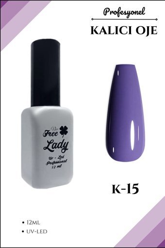 Freelady K-15 Mor Parlak Kalıcı Oje