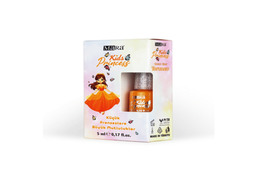Mara Kids Princess Turuncu Parlak Kalıcı Oje