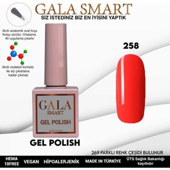 Gala Smart Klasik Seri 258 Pembe Parlak Kalıcı Oje