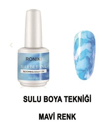 Roniki Blooming Mavi Parlak Kalıcı Oje