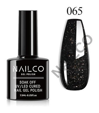 NailCo NC065 Siyah Işıltılı Kalıcı Simli Oje
