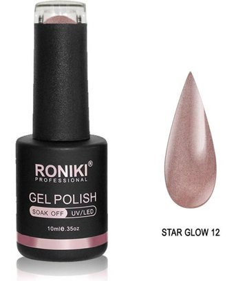 Roniki Star Glow 12 Lila Işıltılı Kalıcı Simli Oje