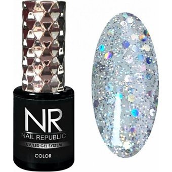 Nail Republic 422 Gri Işıltılı Kalıcı Simli Oje