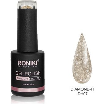 Roniki Diamond DH07 Gri Işıltılı Kalıcı Simli Oje