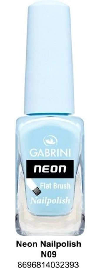 Gabrini Flat Brush 9 Mavi Neon Oje
