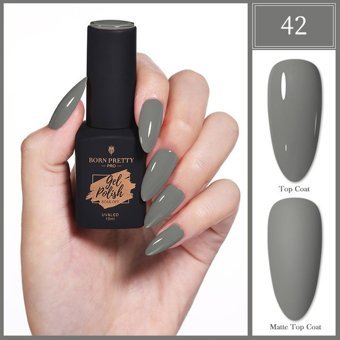 Born Pretty Pro Trubuty Serisi 42 Gri Parlak Kalıcı Oje