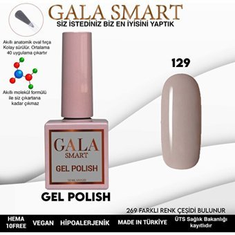 Gala Smart Klasik Seri 129 Mor Parlak Kalıcı Oje