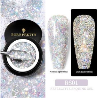 Born Pretty Reflective Glitter RS01 Gümüş Işıltılı Kalıcı Simli Oje