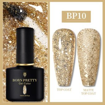 Born Pretty Pro BP10 Krem Işıltılı Kalıcı Simli Oje