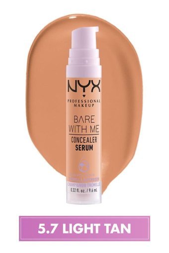 Nyx Bare With Me Light Tan Nemlendiricili Göz Altı ve Yüz Likit Serum Kapatıcı