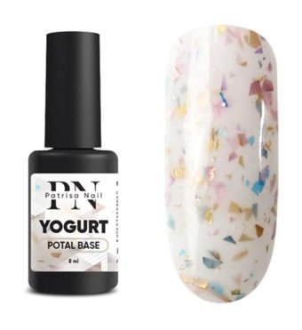 Patrisa Nail Yogurt Potal Base Beyaz Işıltılı Kalıcı Simli Oje