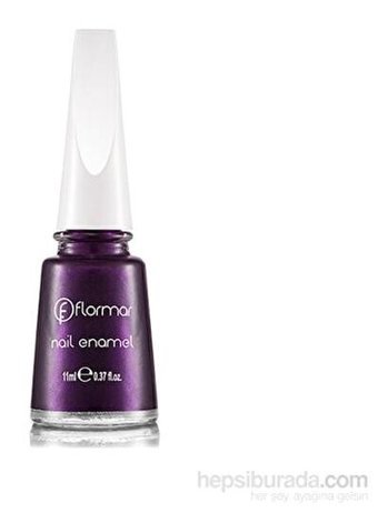 Flormar Nail Enamel 411 mor Parlak Simli Oje