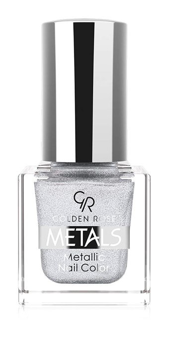Golden Rose Metallic Nail 101 Gri Metalik Simli Oje