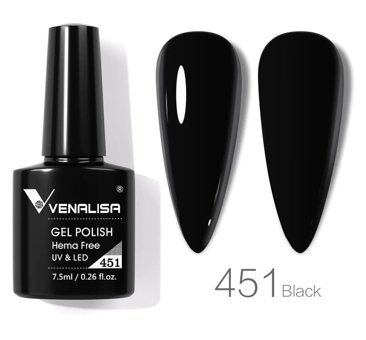 Venalisa Uv Led Hema Free 451 Siyah Parlak Kalıcı Oje