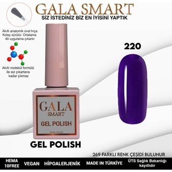 Gala Smart Klasik Seri 220 Mor Parlak Kalıcı Oje