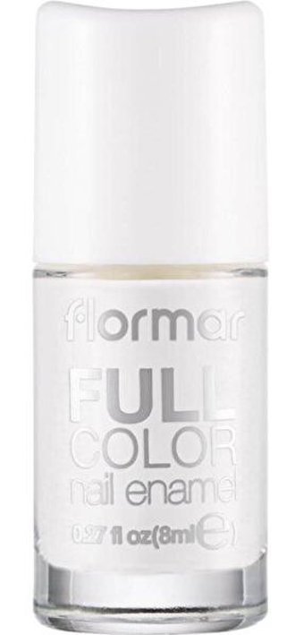 Flormar Full Nail Enamel 1 Beyaz Parlak Oje