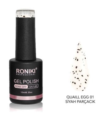 Roniki Quail Egg Beyaz Işıltılı Kalıcı Simli Oje