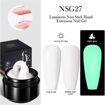 Born Pretty Non Stick Hand Extension NSG-27 Beyaz - Mavi Parlak Kalıcı Jel Oje
