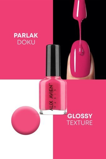 Alix Avien Yüksek Pigmentli 101 Pembe Parlak Oje