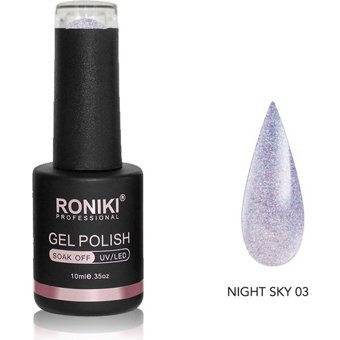 Roniki Night Sky 03 Gümüş Işıltılı Kalıcı Simli Oje