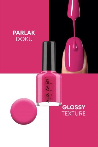 Alix Avien Yüksek Pigmentli 102 Pembe Parlak Oje