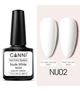 Canni Nude White NU02 Nude Mat Kalıcı Oje