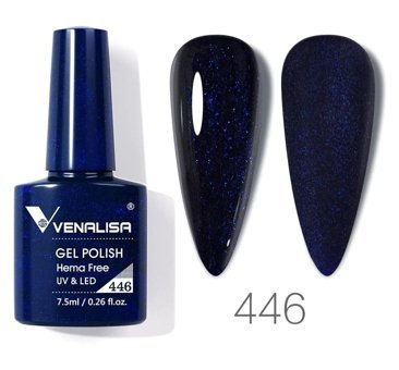 Venalisa Uv Led Hema Free 446 Lacivert Işıltılı Kalıcı Simli Oje